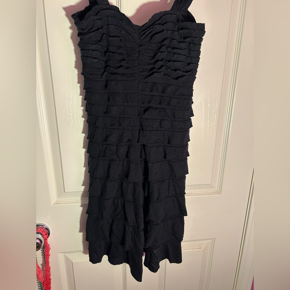 Max Studio Black Ruched Bodycon Mini Dress - Picture 3 of 5